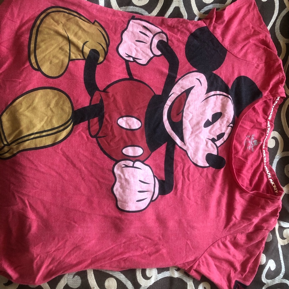 Red Mickey Mouse shirt